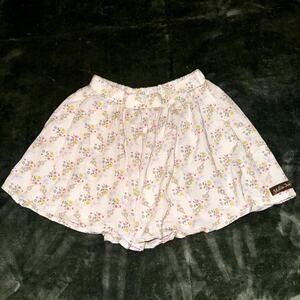 Matilda Jane Hello Lovely Flouncy Shorts Girls 6 White Ditsy Floral Summer